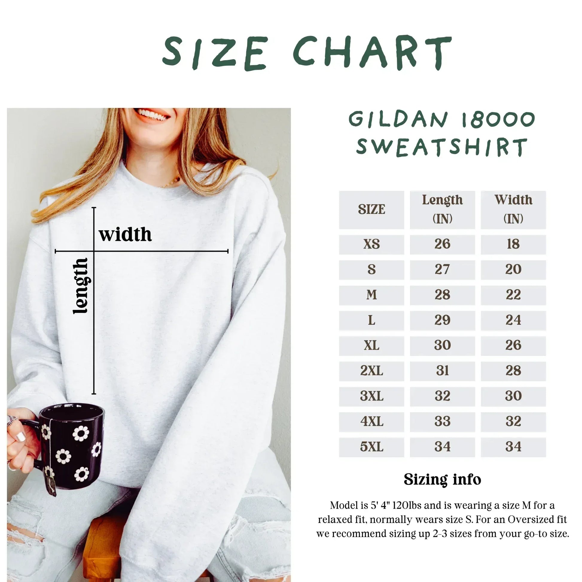 Gildan 18000 size chart — y The Folk Brush